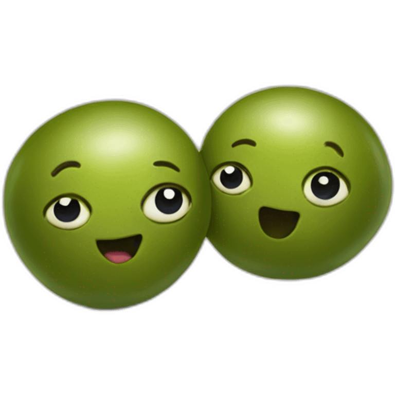 stack of two olives but one is feeling weird emoji