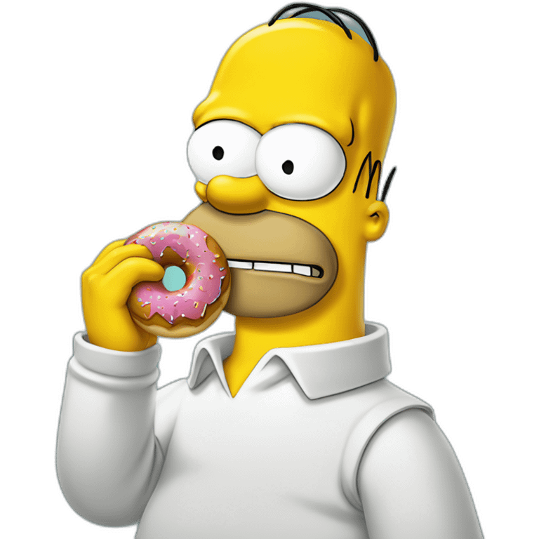 Homer simpson avec un donut emoji