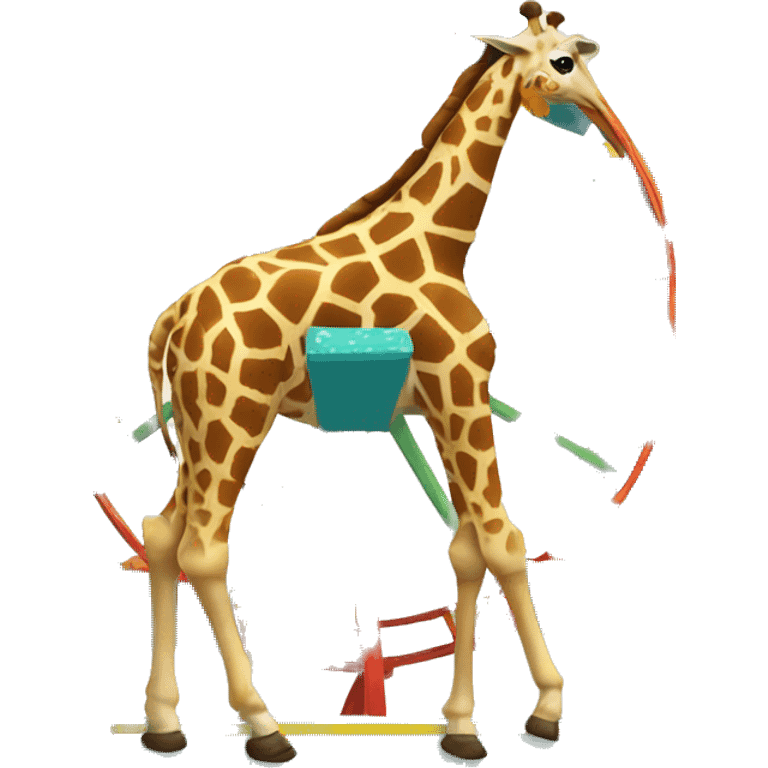 giraffe combines with ferris wheel emoji