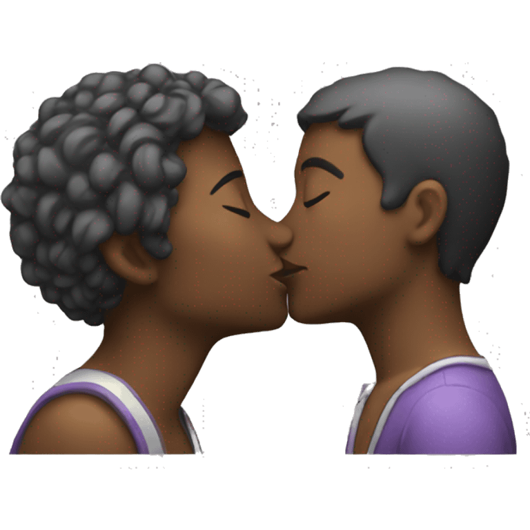 Two people kiss emoji