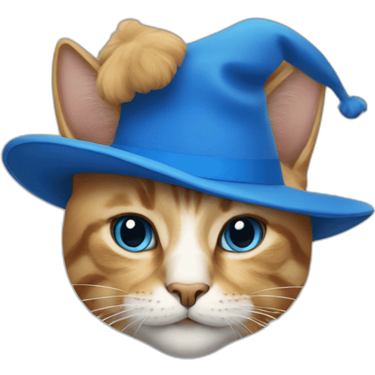 A cat with a blue hat emoji