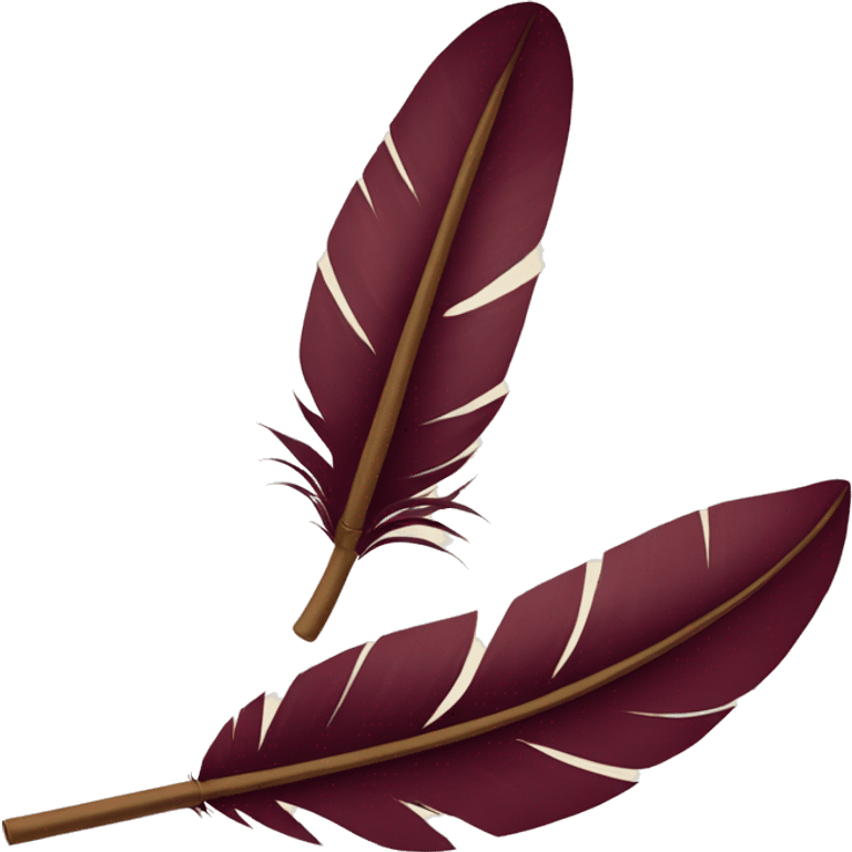 a feather and an open SCROLL maroon emoji