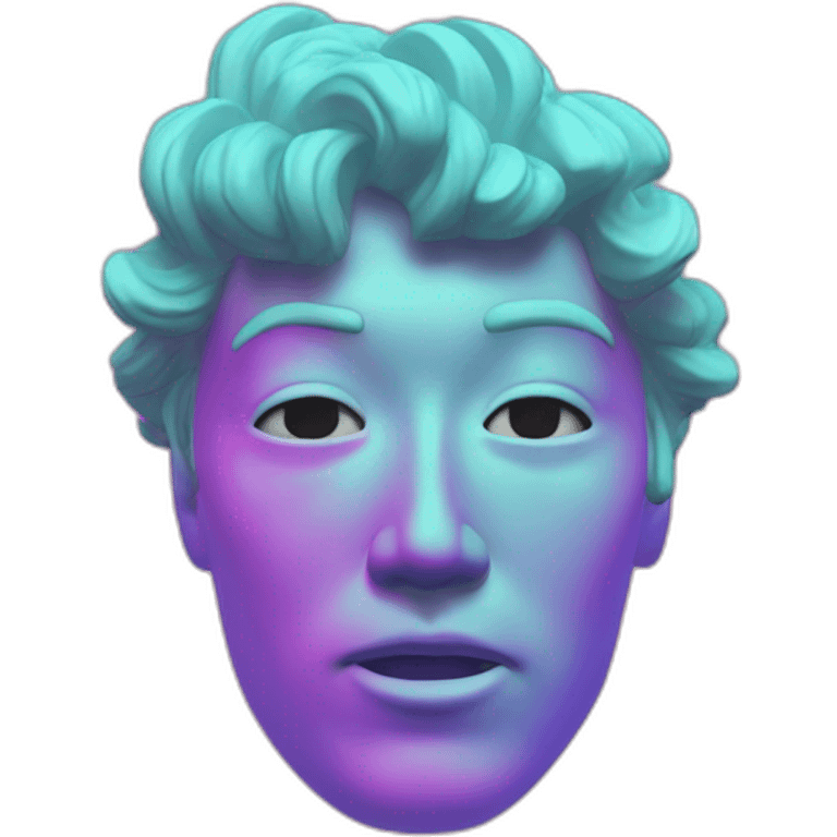 vaporwave 3d floorno face emoji