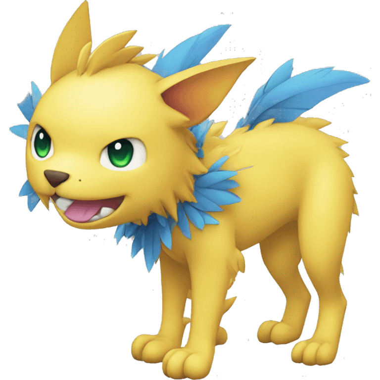 Kawaii cool Digimon-Fakemon-animal full body emoji