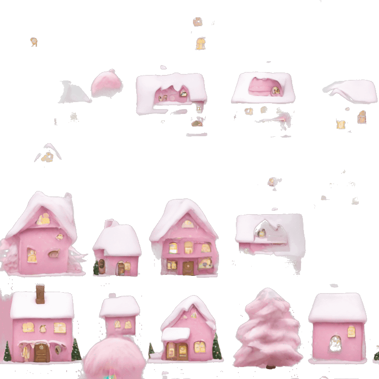 baby pink christmas village emoji