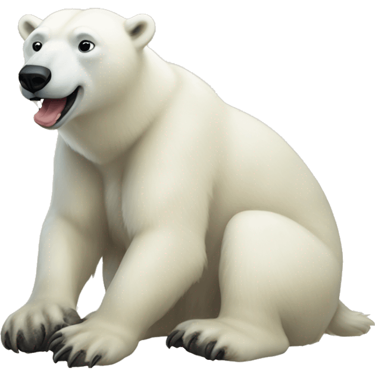 Polar bear licking goat feet emoji