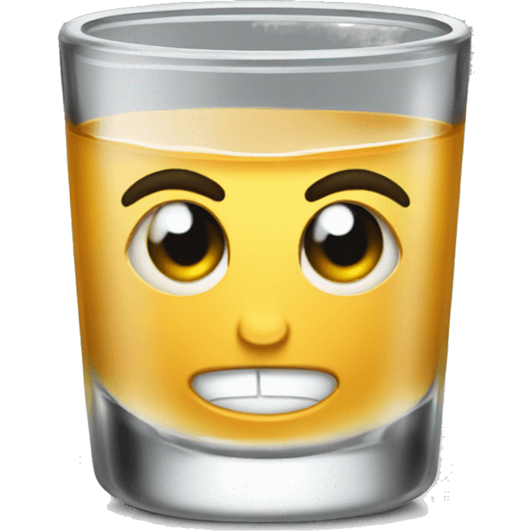 A shot glass of tequila  emoji