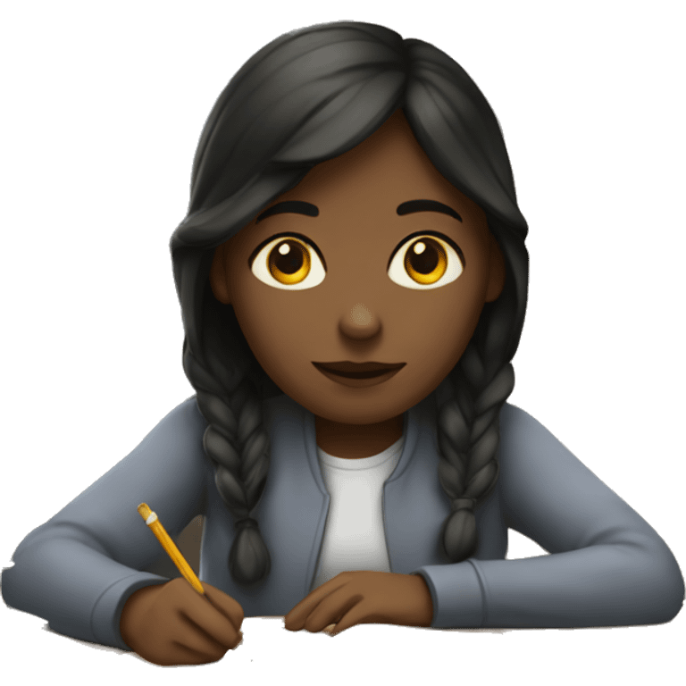 girl who study emoji