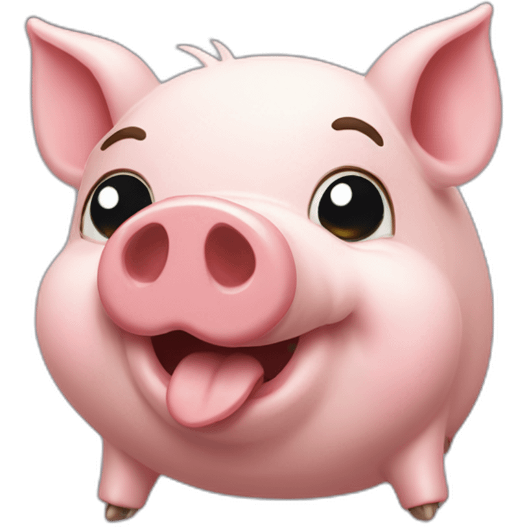 Cochon qui fait des bisous emoji