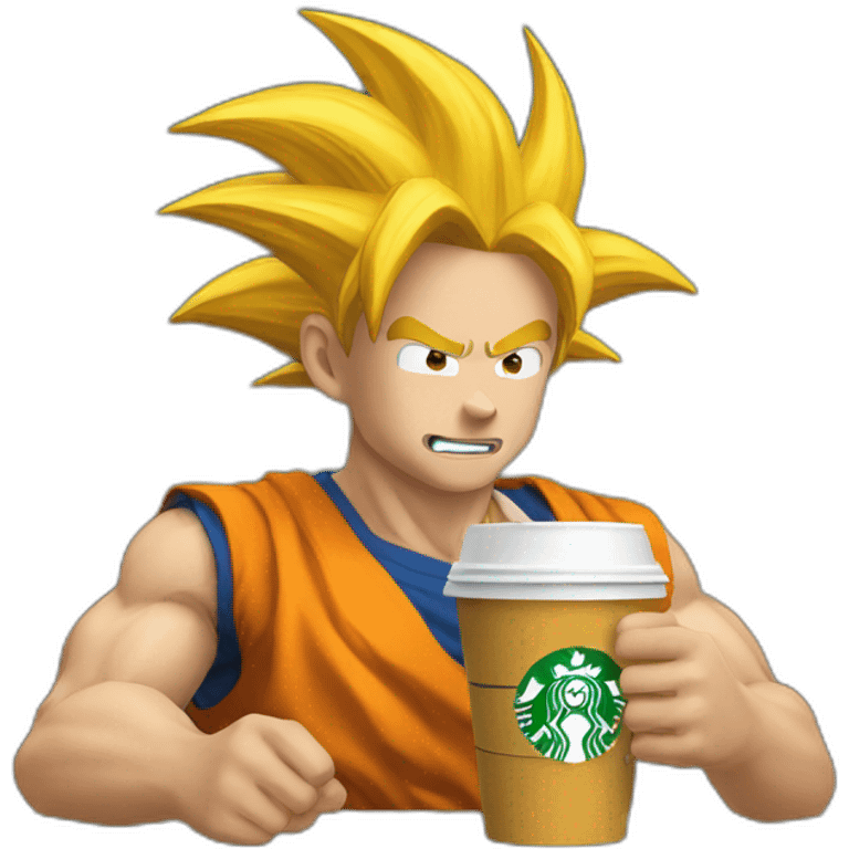 san goku drinks starbucks emoji