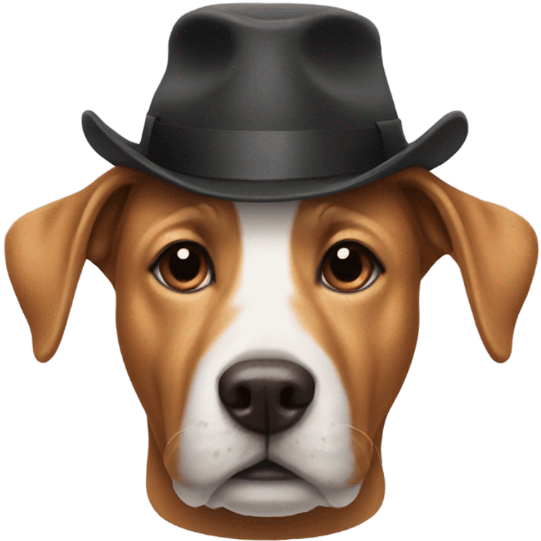 Dog wearing a hat emoji