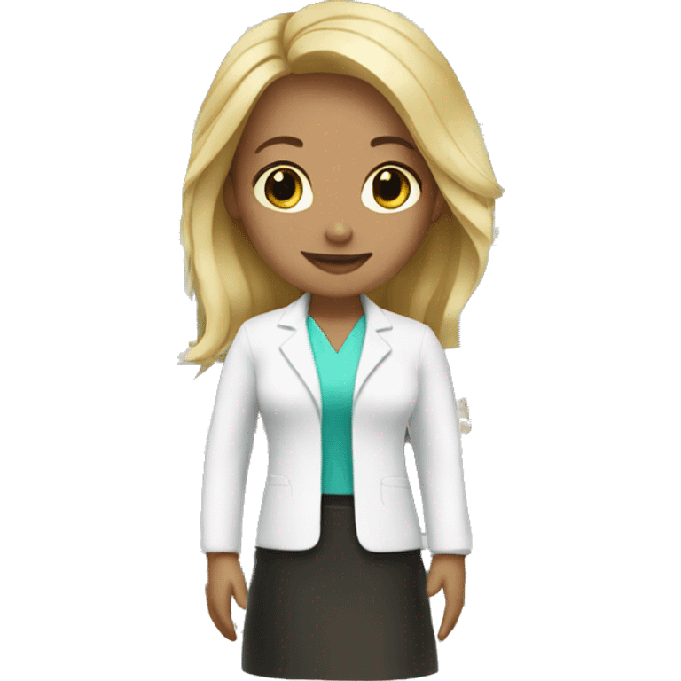 girl pharmacist with blonde hair  emoji