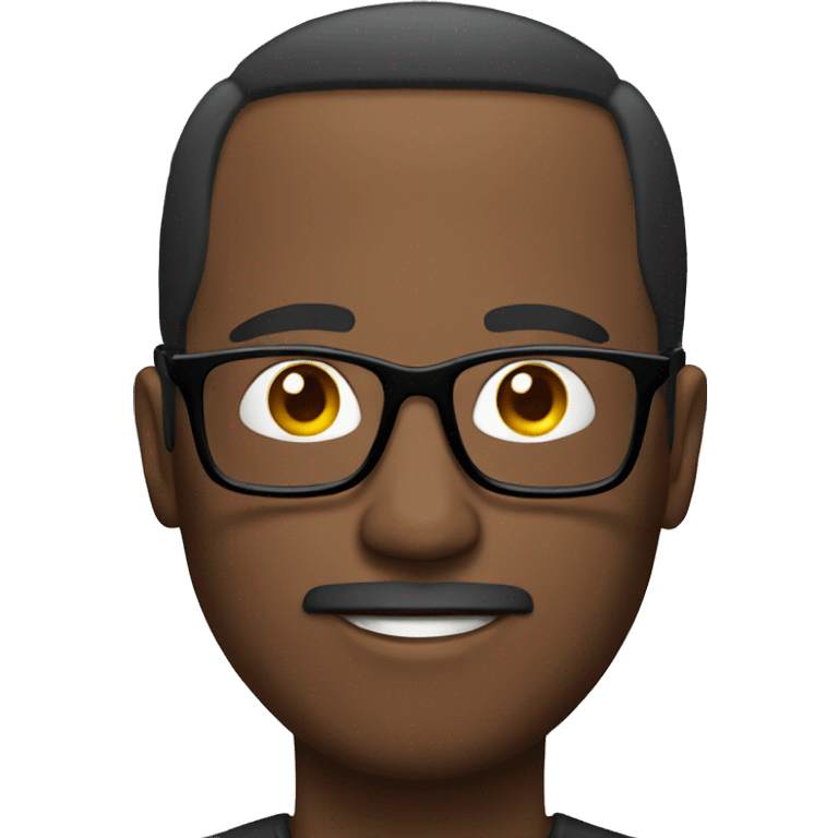 men with glasses on computer emoji