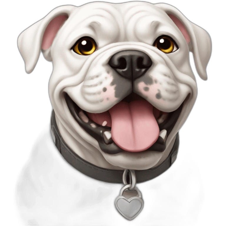 white continental bulldog emoji