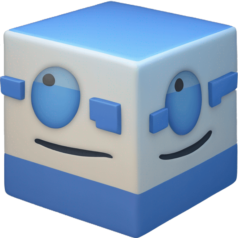 blue cube  emoji