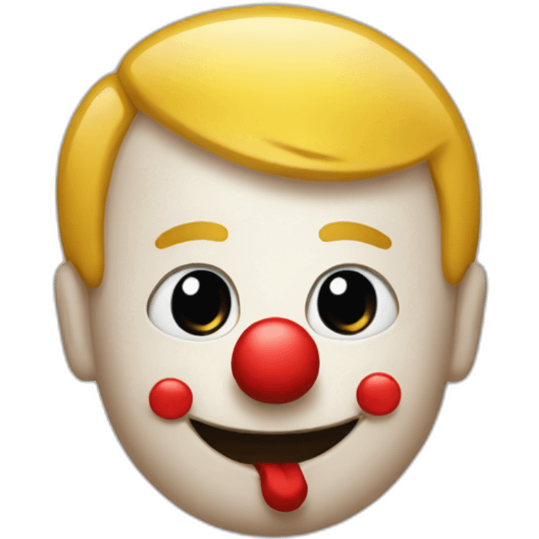 macron with clown nose emoji