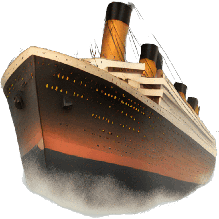 Titanic sinking, bright image emoji