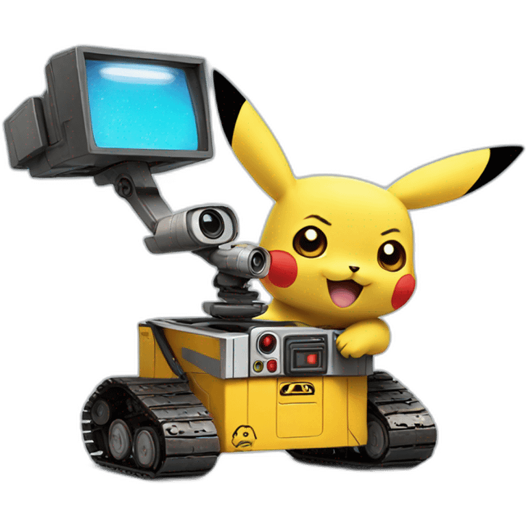 Pikachu slaps wall-e emoji