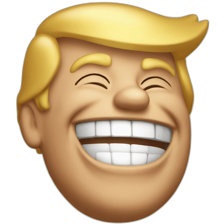 donald trump laughing emoji