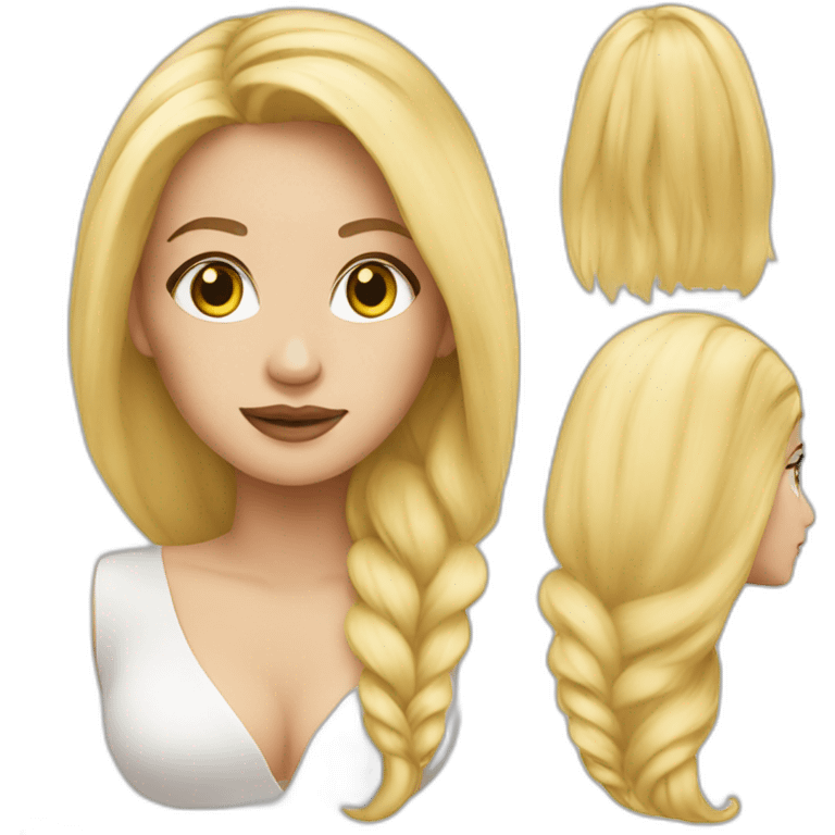 Sexy woman with long blonde hair emoji