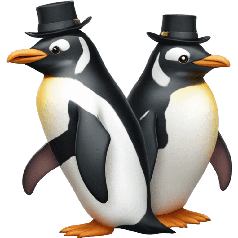 Penguin with hat emoji