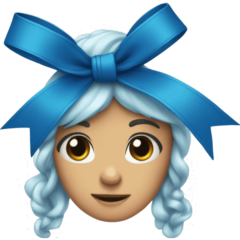 Blue bow emoji