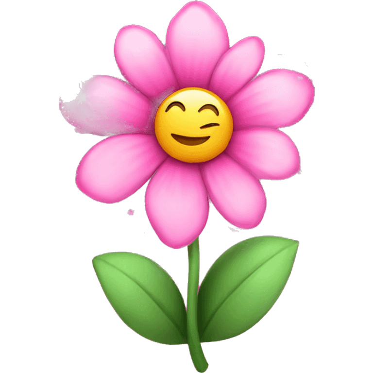 pink flower with sparkles emoji