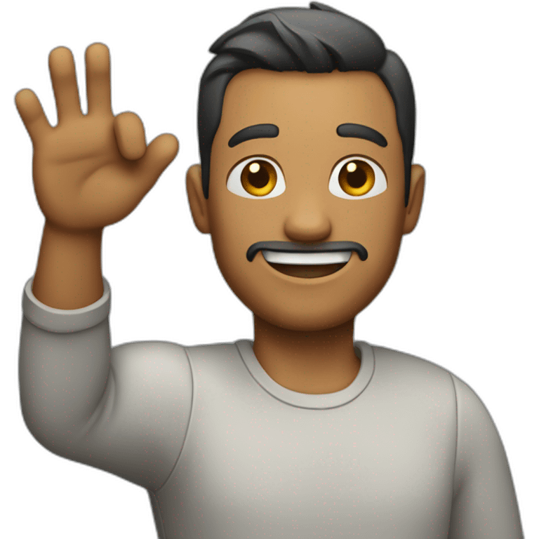 man with one arm up emoji