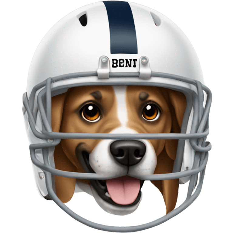 dog with a football helmet  emoji