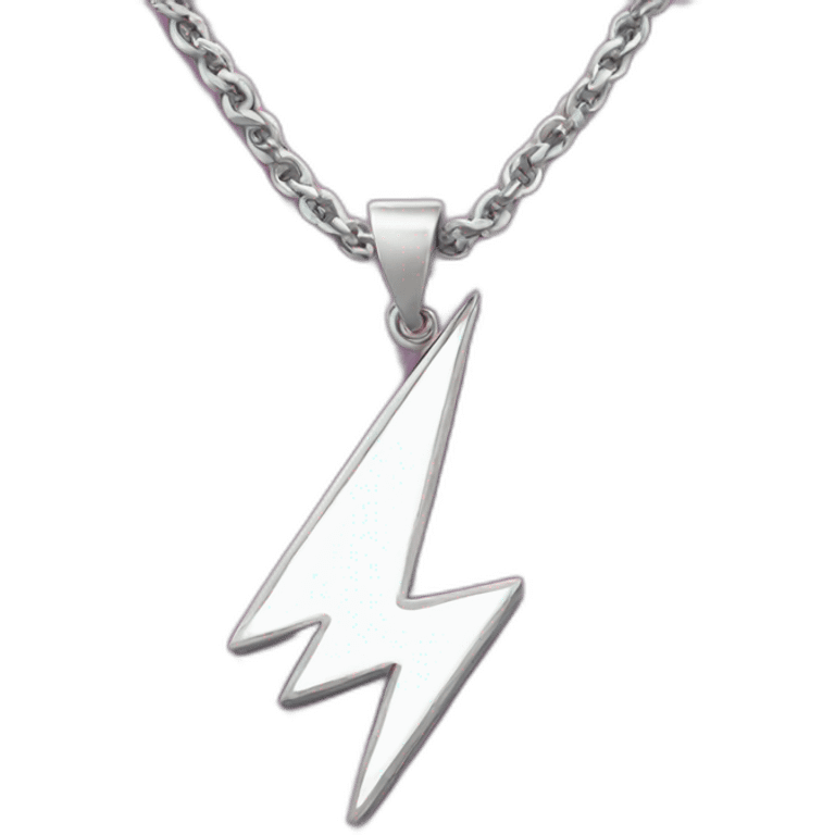 lightening bolt necklace  emoji