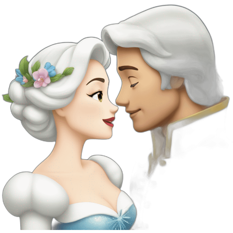 Snowhite kiss cindarella emoji