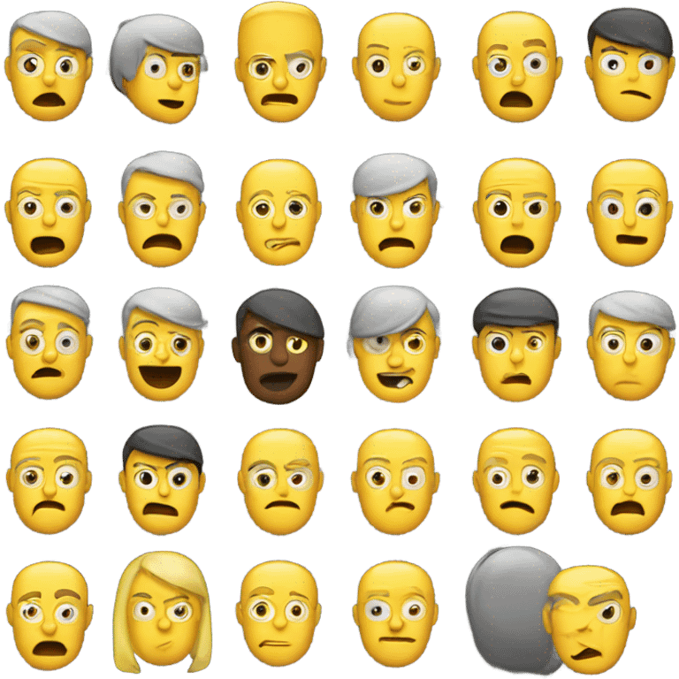 make a classic yellow face emoji with it raising an eyebrow with a smirk emoji