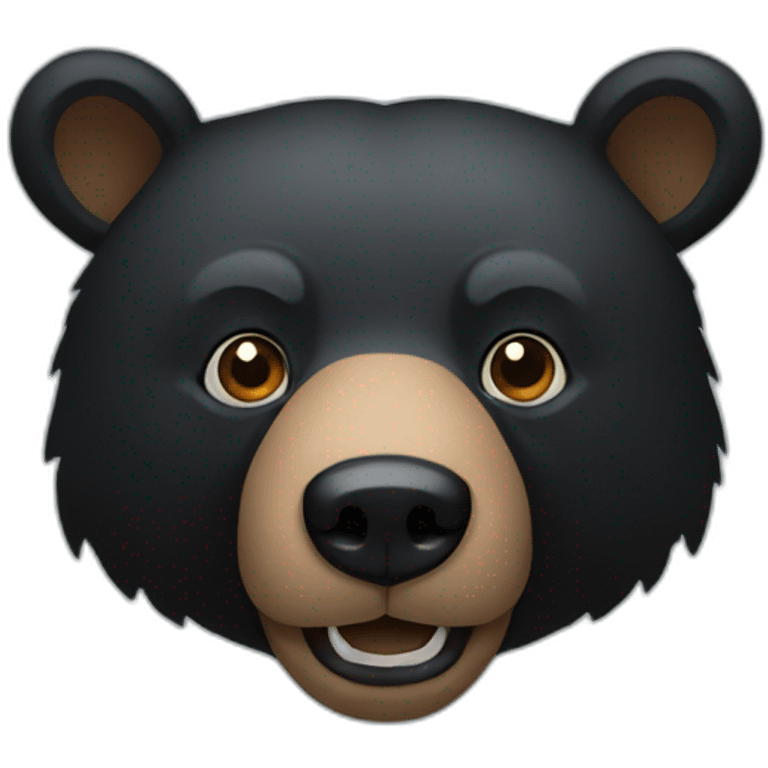 black bear head emoji