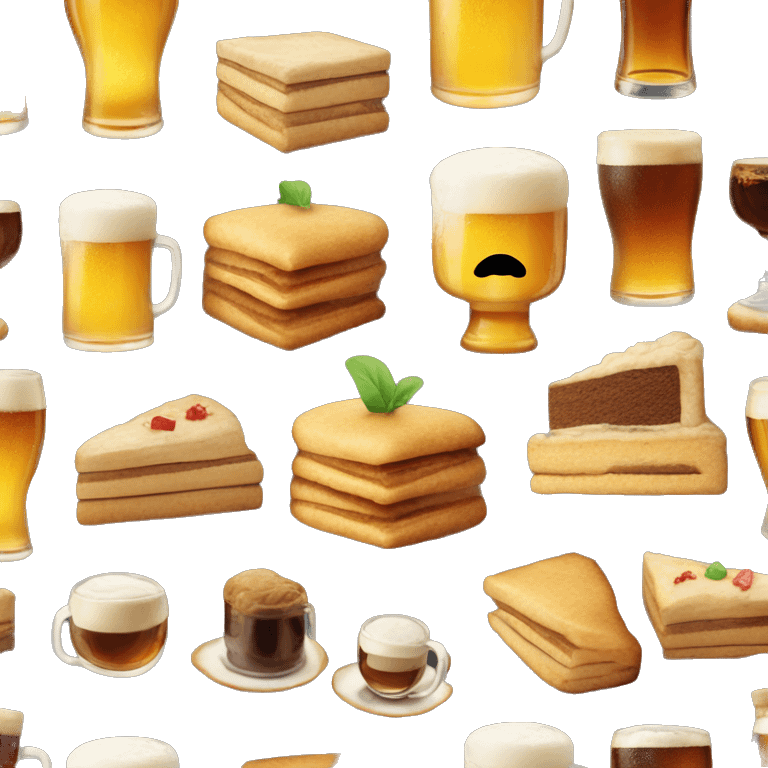 Ik wil een poepje die een taart eet & de geur van bier afgeeft emoji