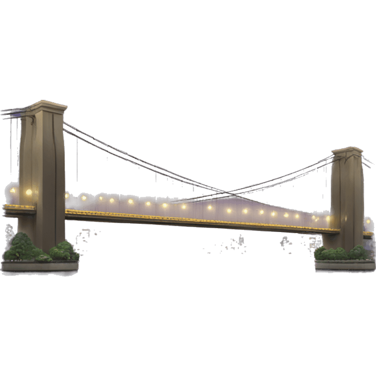 Bridge with lights in Front of skycrapers   emoji