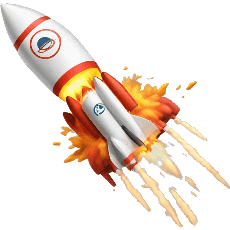 Rocket exploding emoji