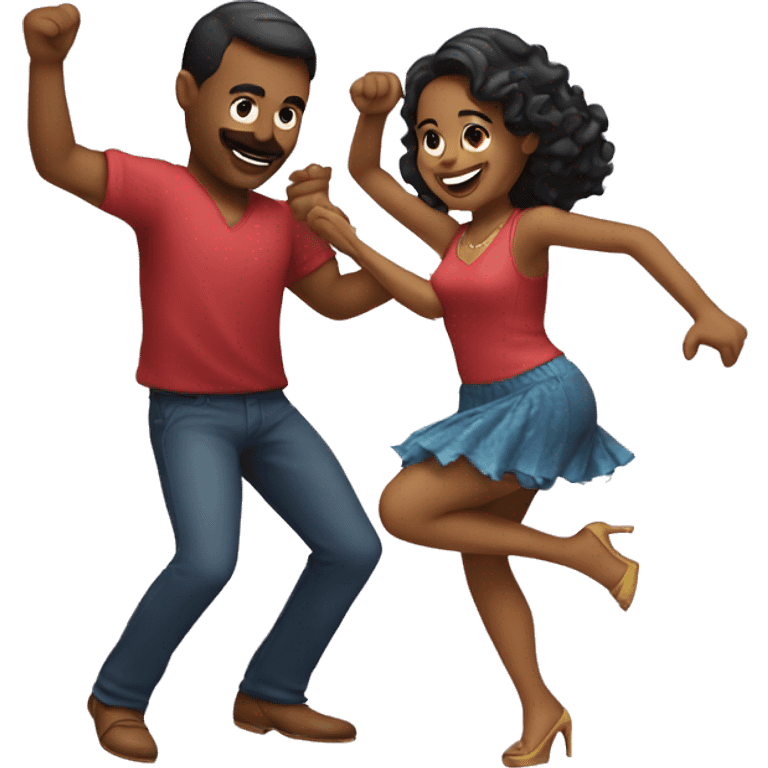 a couple dancing salsa emoji