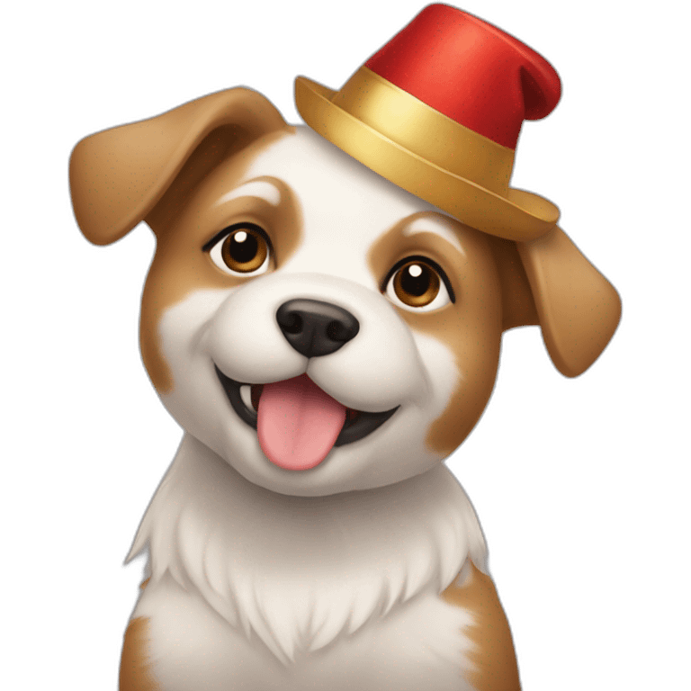 puppy-with-new-year-hat emoji