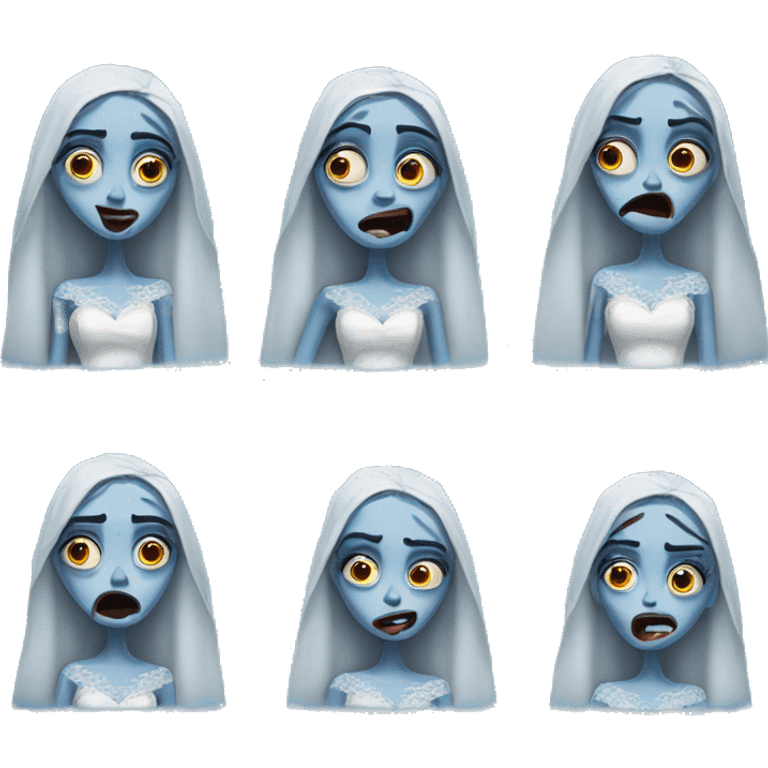 corpse bride showing various emotions  emoji