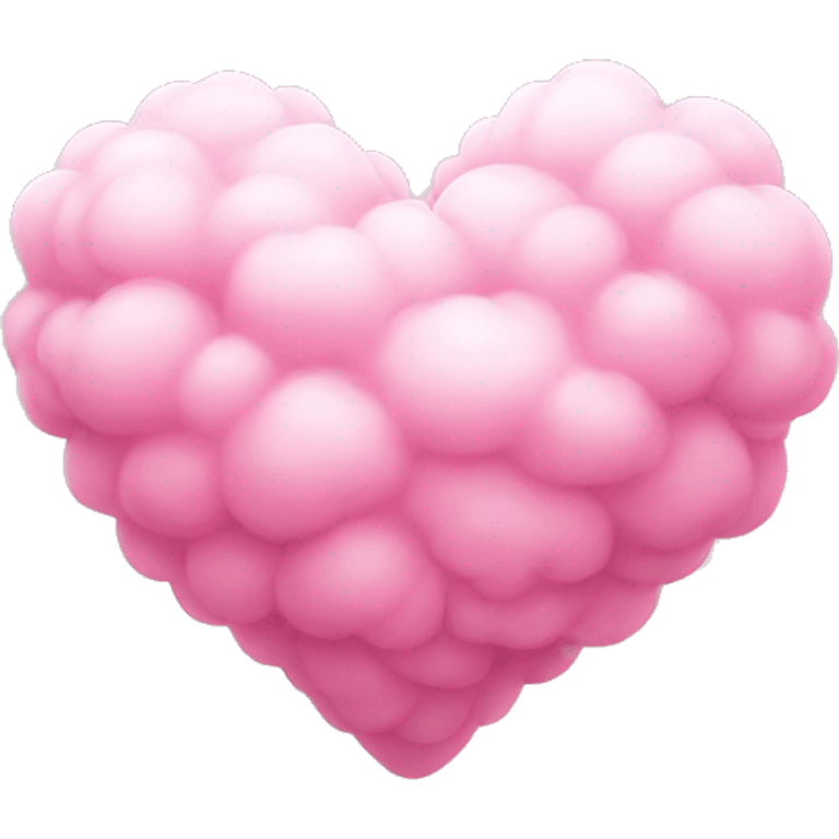 Pink puff cloud heart emoji