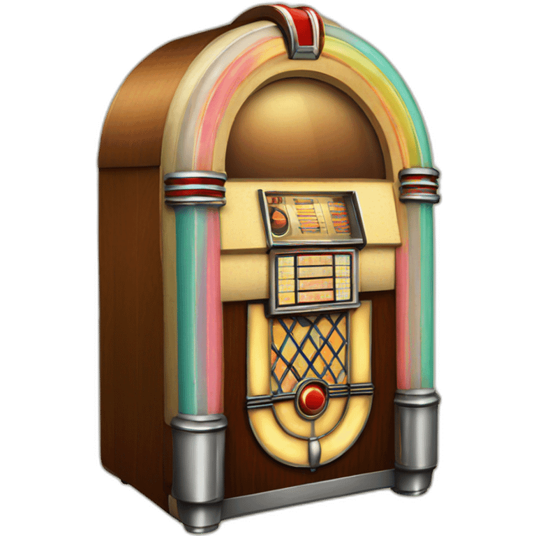 cartoon vintage jukebox emoji