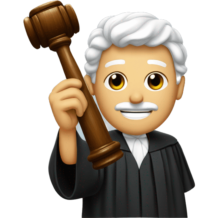 A JUDGE HOLDING A GAVEL emoji