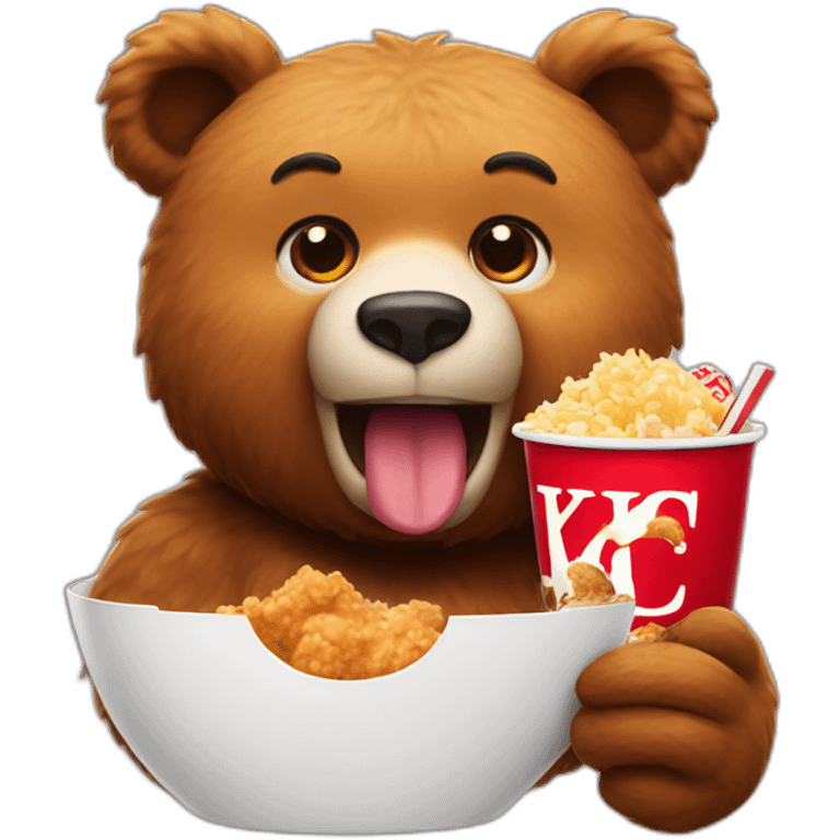 bear eating kfc emoji