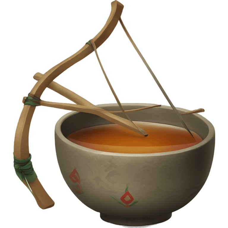 tibetan bow with tea emoji