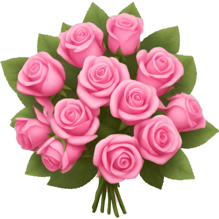 Pink bouquet of rose emoji