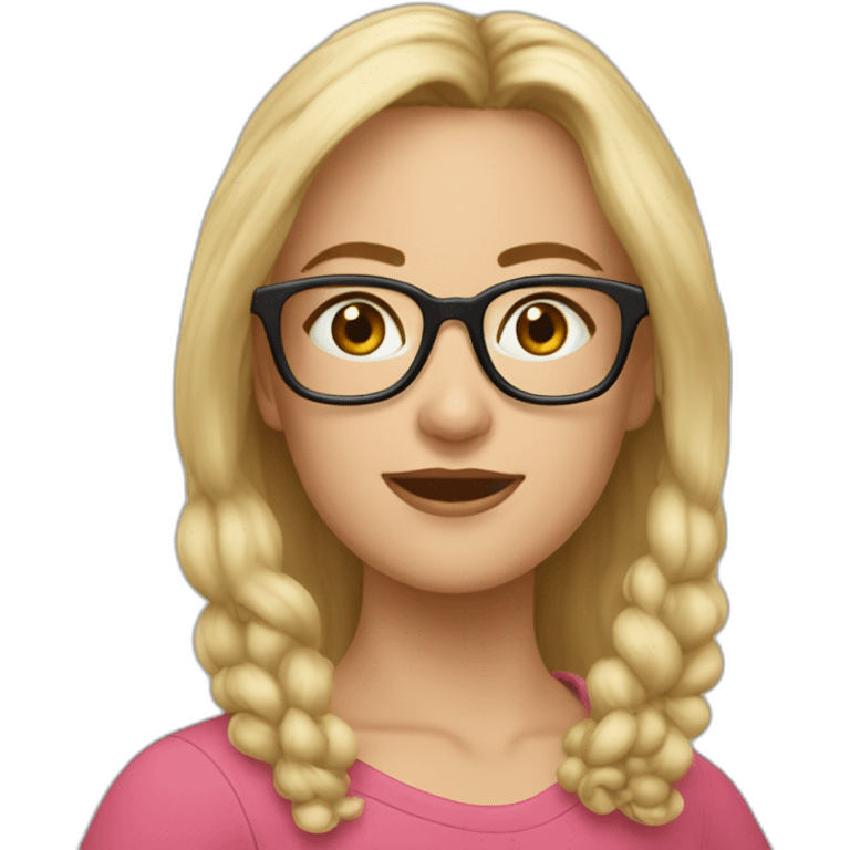 Alicia rubia media melena gafas 48 años emoji