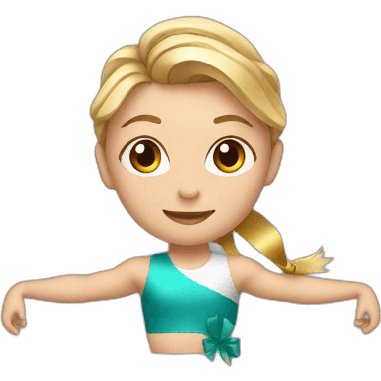 Gymnast and ribbon emoji