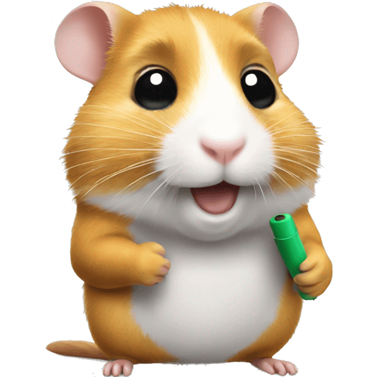 hamster with marker board emoji