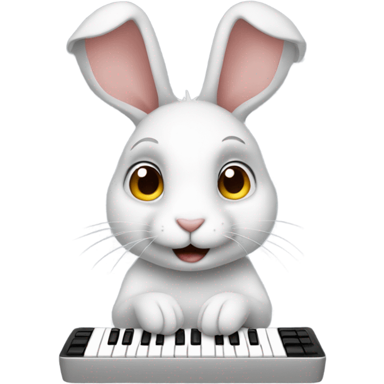 rabbit typing on a keyboard emoji