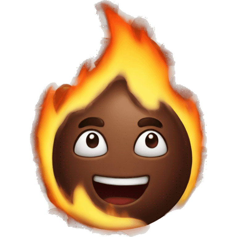 one chocolate with fire emoji